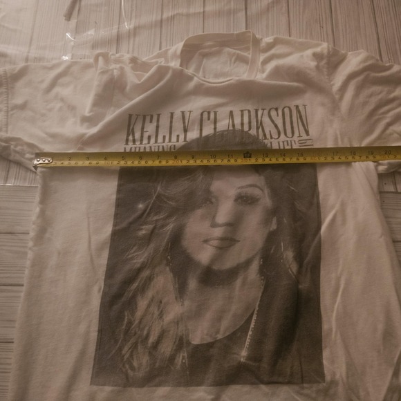 Kelly Clarkson Shirt Mens Medium White Meaning of Life 2019 Concert Tour Tee - Picture 7 of 7